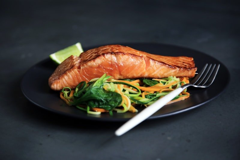 Grilled Atlantic salmon fillet