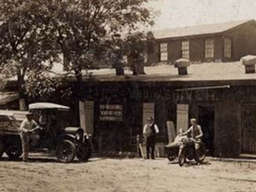 Archival photo of the original Shiver Lumber storefront